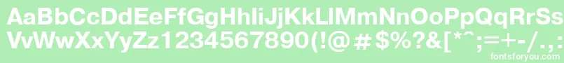 フォントPragmaticaBold.001.001 – 緑の背景に白い文字