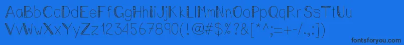 Vincentstreet Font – Black Fonts on Blue Background