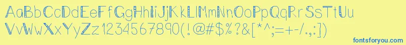 Vincentstreet Font – Blue Fonts on Yellow Background
