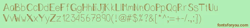 Vincentstreet Font – Brown Fonts on Green Background