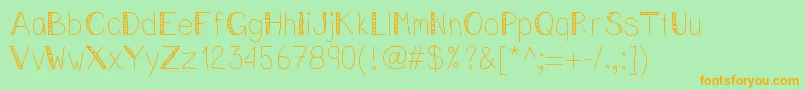 Vincentstreet Font – Orange Fonts on Green Background