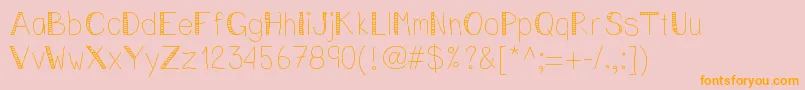 Vincentstreet Font – Orange Fonts on Pink Background