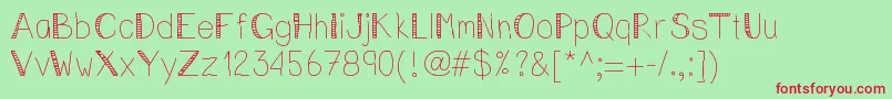 Vincentstreet Font – Red Fonts on Green Background