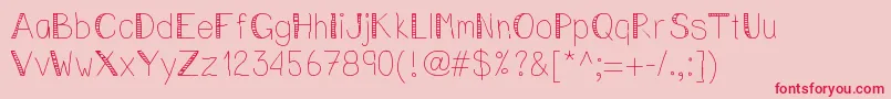 Vincentstreet Font – Red Fonts on Pink Background