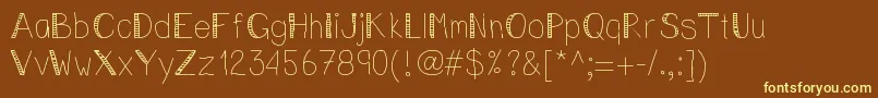 Шрифт Vincentstreet – жёлтые шрифты на коричневом фоне