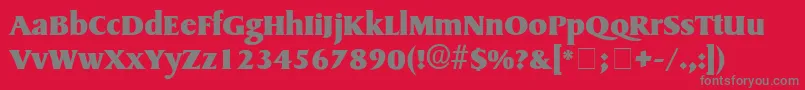 BrusquerieDisplaySsi Font – Gray Fonts on Red Background