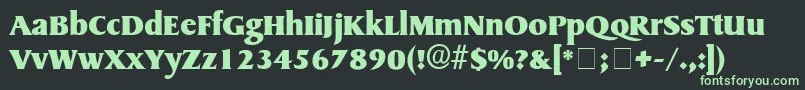 BrusquerieDisplaySsi Font – Green Fonts on Black Background