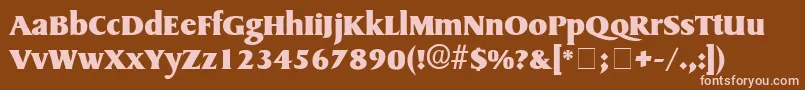 BrusquerieDisplaySsi Font – Pink Fonts on Brown Background