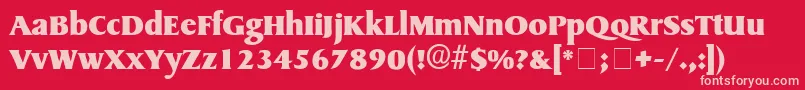 BrusquerieDisplaySsi Font – Pink Fonts on Red Background