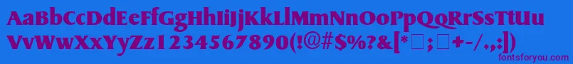 BrusquerieDisplaySsi Font – Purple Fonts on Blue Background