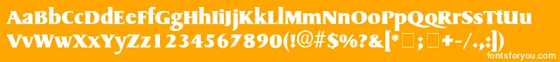 BrusquerieDisplaySsi Font – White Fonts on Orange Background