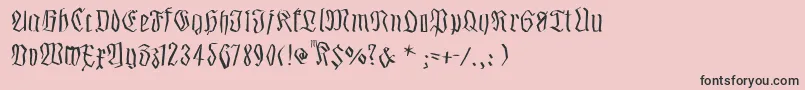 Smalledgedfrax Font – Black Fonts on Pink Background
