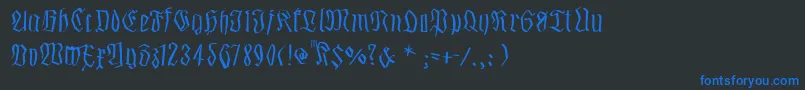 fuente Smalledgedfrax – Fuentes Azules Sobre Fondo Negro