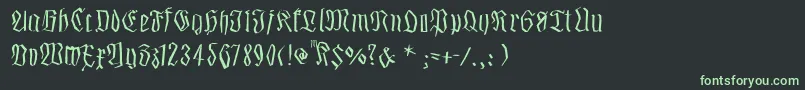 Smalledgedfrax Font – Green Fonts on Black Background