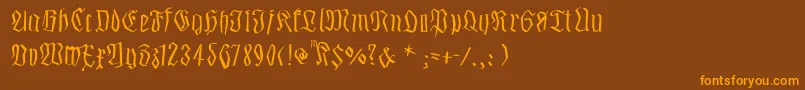 fuente Smalledgedfrax – Fuentes Naranjas Sobre Fondo Marrón