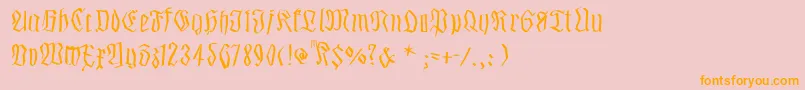 Smalledgedfrax Font – Orange Fonts on Pink Background