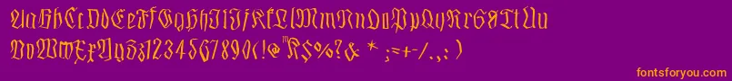 Smalledgedfrax Font – Orange Fonts on Purple Background