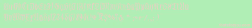 Smalledgedfrax Font – Pink Fonts on Green Background