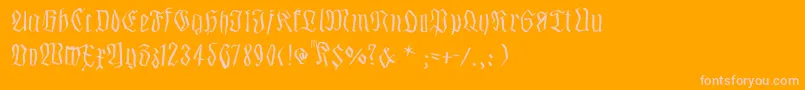Smalledgedfrax Font – Pink Fonts on Orange Background