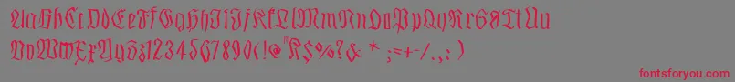 Smalledgedfrax Font – Red Fonts on Gray Background
