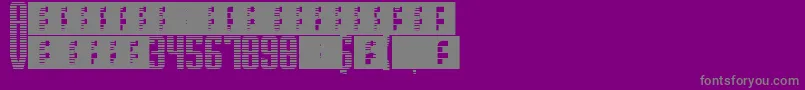 Шрифт SupergunsHorizontal – серые шрифты на фиолетовом фоне