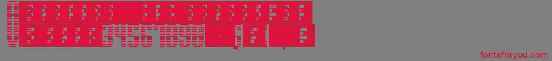 SupergunsHorizontal Font – Red Fonts on Gray Background