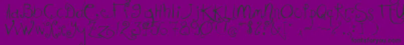 Kissmekissmekissme Font – Black Fonts on Purple Background