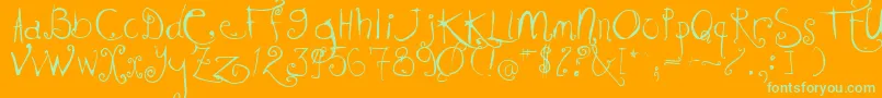 Más sobre la fuente Kissmekissmekissme fuente Kissmekissmekissme – Fuentes Verdes Sobre Fondo Naranja