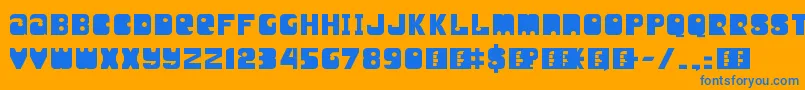 UnityTitling Font – Blue Fonts on Orange Background