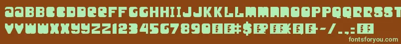 UnityTitling Font – Green Fonts on Brown Background