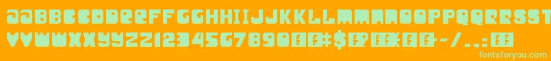 UnityTitling Font – Green Fonts on Orange Background