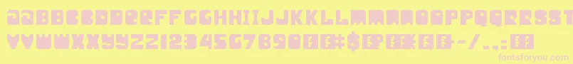 fuente UnityTitling – Fuentes Rosadas Sobre Fondo Amarillo