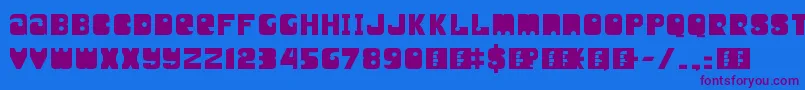 UnityTitling Font – Purple Fonts on Blue Background