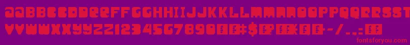 UnityTitling Font – Red Fonts on Purple Background