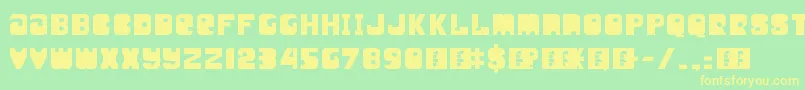 UnityTitling Font – Yellow Fonts on Green Background