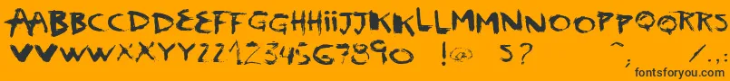 VtksScream Font – Black Fonts on Orange Background
