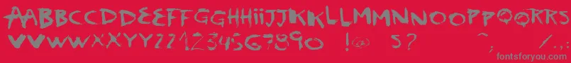 VtksScream Font – Gray Fonts on Red Background