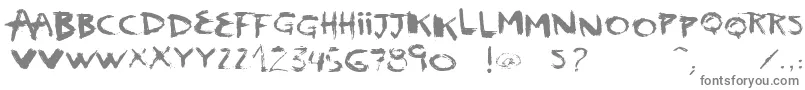 フォントVtksScream – 白い背景に灰色の文字