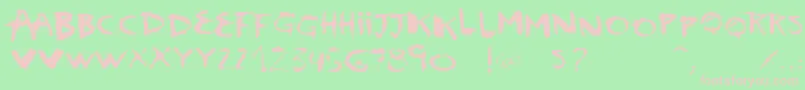 VtksScream Font – Pink Fonts on Green Background