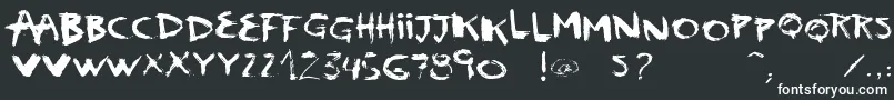 Шрифт VtksScream – белые шрифты