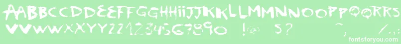 VtksScream Font – White Fonts on Green Background