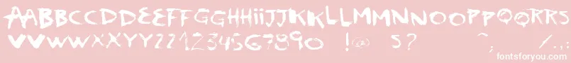 VtksScream Font – White Fonts on Pink Background