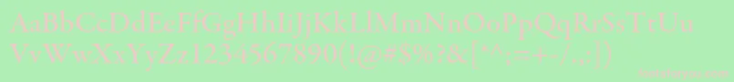 GaramondpremrproMed Font – Pink Fonts on Green Background