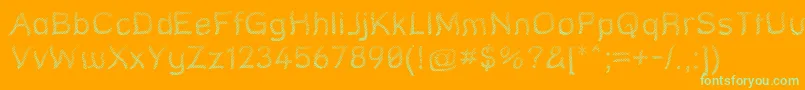 Strtgr Font – Green Fonts on Orange Background
