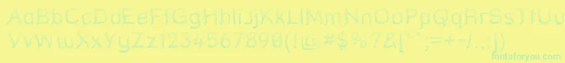 Strtgr Font – Green Fonts on Yellow Background