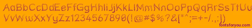 Strtgr Font – Purple Fonts on Orange Background