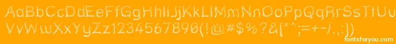 Strtgr Font – White Fonts on Orange Background