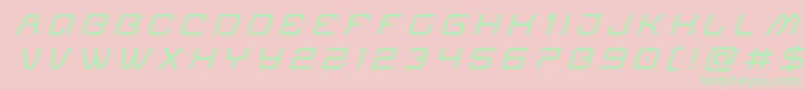 Miraclemercurytitleital Font – Green Fonts on Pink Background