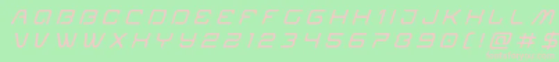 Шрифт Miraclemercurytitleital – розовые шрифты на зелёном фоне
