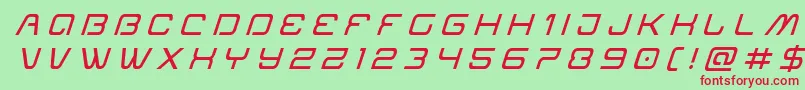 Miraclemercurytitleital Font – Red Fonts on Green Background